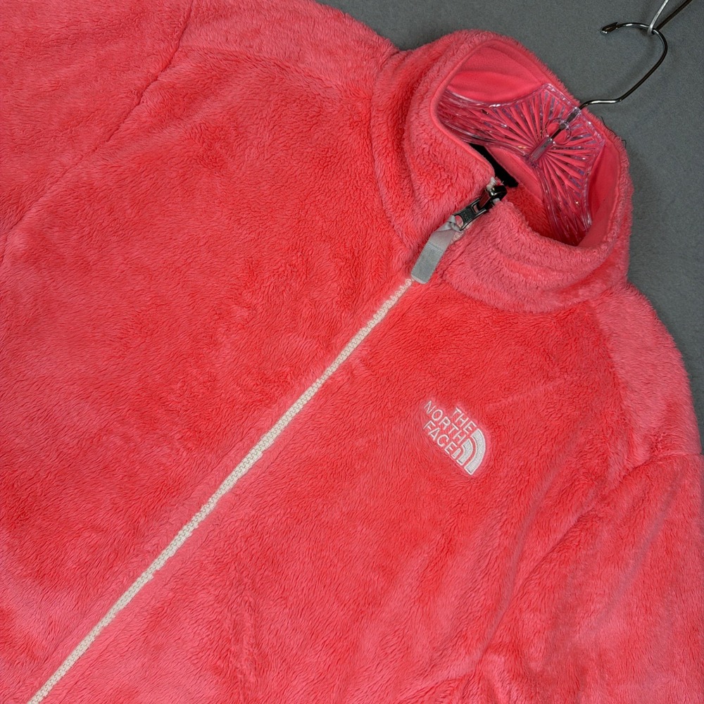 The North Face Sherpa Fleece Pink Furry Full Zip Jacket Women's Large